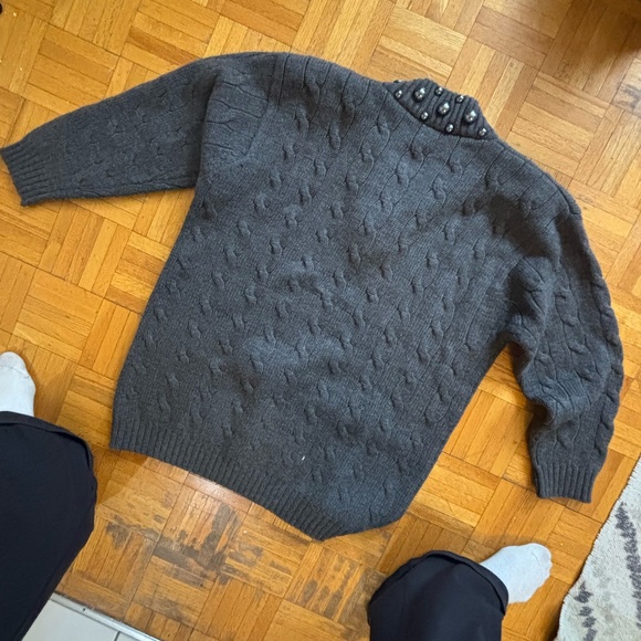 Vintage 80s oversized knit sweater with beads +* accepting offers - Picture 3 of 5